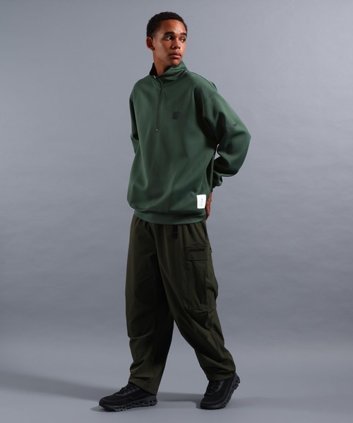 NUMERALS（ヌメラルズ）の「[NUMERALS]NO WORRIES DOUBLE KNIT HALF-ZIP PULLOVER（Tシャツ/カットソー・メンズ・グリーン/ブラック/グレー・MEDIUM/LARGE）」の15枚目の写真