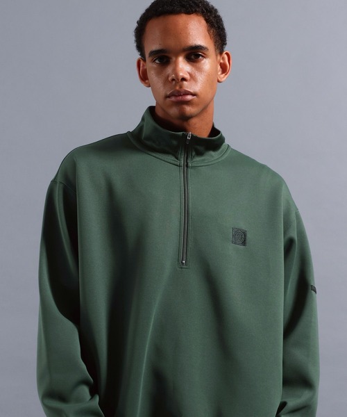 NUMERALS（ヌメラルズ）の「[NUMERALS]NO WORRIES DOUBLE KNIT HALF-ZIP PULLOVER（Tシャツ/カットソー・メンズ・グリーン/ブラック/グレー・MEDIUM/LARGE）」の17枚目の写真