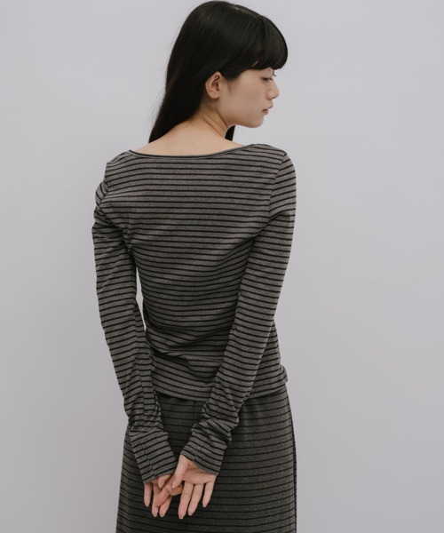duei（デュイ）の「ボーダーロングスリーブカットソー（Tシャツ/カットソー・レディース・ライトグレー/グレー・FREE）」の18枚目の写真