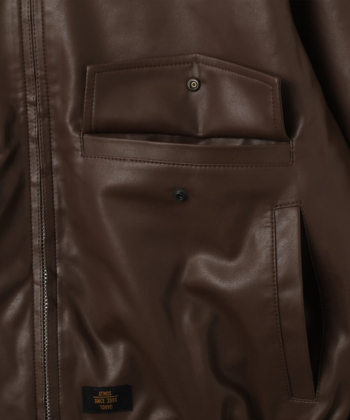 atmos（アトモス）の「atmos Synthetic Leather Jacket / アトモス シンセティック レザー ジャケット（その他アウター・メンズ・ブラウン/ブラック・XL/L/M）」の15枚目の写真