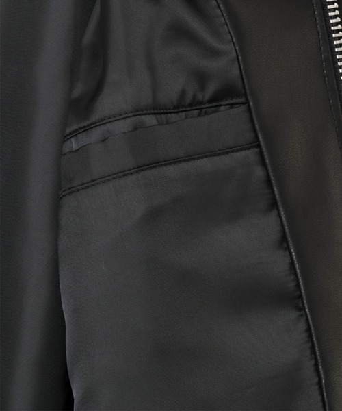 atmos（アトモス）の「atmos Synthetic Leather Jacket / アトモス シンセティック レザー ジャケット（その他アウター・メンズ・ブラウン/ブラック・XL/L/M）」の6枚目の写真