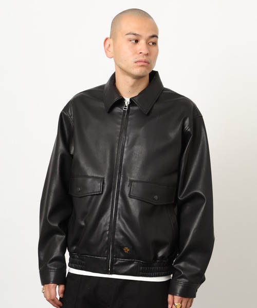 atmos（アトモス）の「atmos Synthetic Leather Jacket / アトモス シンセティック レザー ジャケット（その他アウター・メンズ・ブラウン/ブラック・XL/L/M）」の3枚目の写真