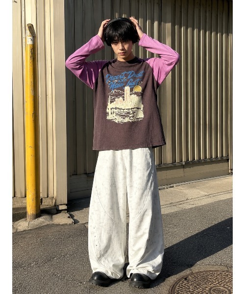 HOOK(フック)の「HOOK レーシンググラフィックラグランTEE(Tシャツ/カットソー・メンズ・ブラウン/イエロー・FREE)」の9枚目の写真