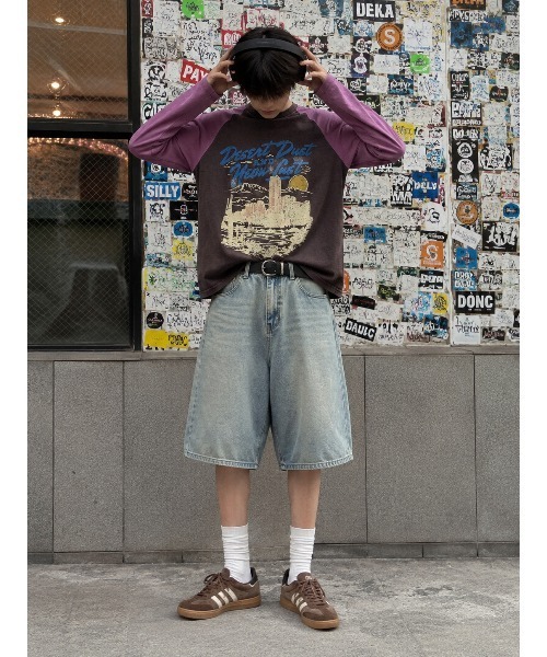 HOOK(フック)の「HOOK レーシンググラフィックラグランTEE(Tシャツ/カットソー・メンズ・ブラウン/イエロー・FREE)」の10枚目の写真