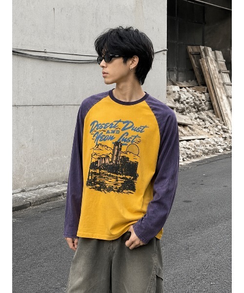 HOOK(フック)の「HOOK レーシンググラフィックラグランTEE(Tシャツ/カットソー・メンズ・ブラウン/イエロー・FREE)」の20枚目の写真