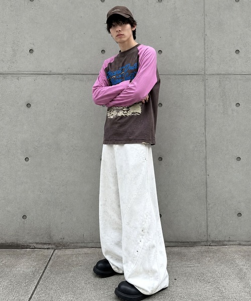 HOOK(フック)の「HOOK レーシンググラフィックラグランTEE(Tシャツ/カットソー・メンズ・ブラウン/イエロー・FREE)」の16枚目の写真