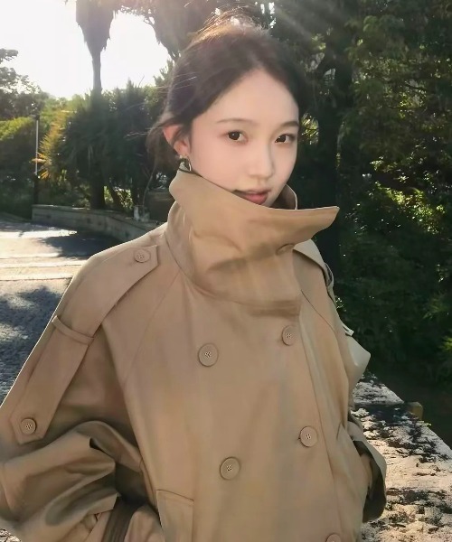Vipoa（ヴィポア）の「Balloon hem short trench coat（トレンチコート・レディース・ベージュ・FREE）」の10枚目の写真