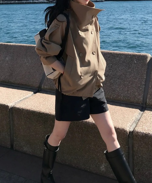 Vipoa（ヴィポア）の「Balloon hem short trench coat（トレンチコート・レディース・ベージュ・FREE）」の17枚目の写真