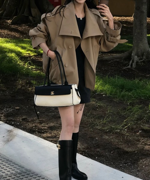 Vipoa（ヴィポア）の「Balloon hem short trench coat（トレンチコート・レディース・ベージュ・FREE）」の19枚目の写真