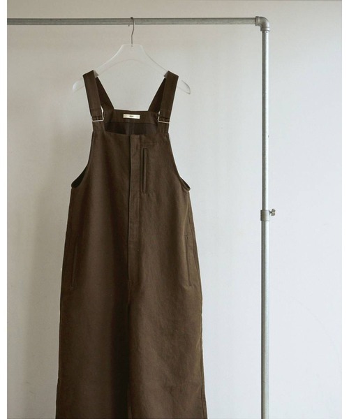 anuke（アンヌーク）の「Cotton Wide Salopette 62620304（その他パンツ・レディース・オフホワイト/ブラウン・38/36）」の5枚目の写真