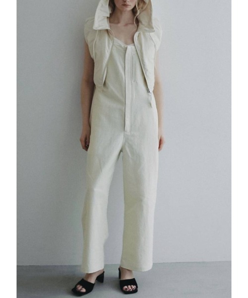 anuke（アンヌーク）の「Cotton Wide Salopette 62620304（その他パンツ・レディース・オフホワイト/ブラウン・38/36）」の8枚目の写真