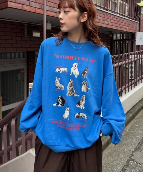 SOUNDSGOOOOD(サウンズグッド)の「【S.G】DOGプリント刺繍ヴィンテージスウェット(スウェット・メンズ・ブルー/ブラック/バーガンディー・ONE SIZE)」の12枚目の写真