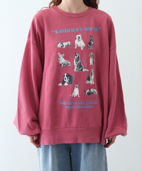 SOUNDSGOOOOD(サウンズグッド)の「【S.G】DOGプリント刺繍ヴィンテージスウェット(スウェット・メンズ・ブルー/ブラック/バーガンディー・ONE SIZE)」の20枚目の写真
