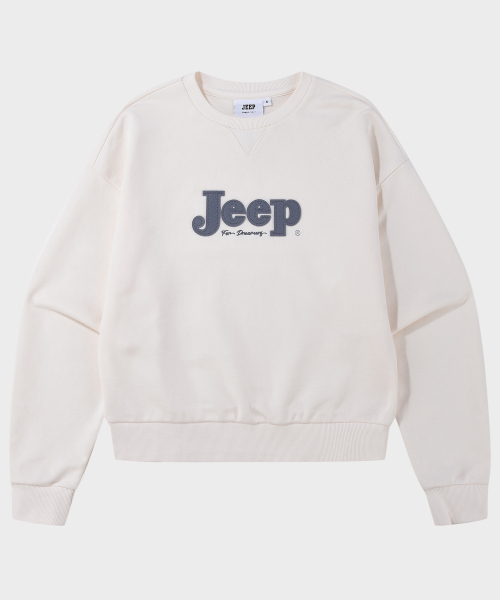 JEEP(ジープ)の「WOMEN セリフ ビッグロゴ スウェット (JR5TSF844IV)(スウェット・レディース・その他・MEDIUM/LARGE/X-LARGE/SMALL)」の2枚目の写真