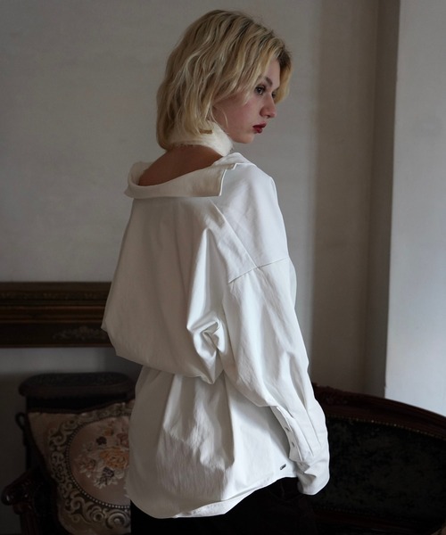 OJYON(オジョン)の「giselle cuffs shirt(シャツ/ブラウス・レディース・カーキ/ブラウン/ホワイト・FREE)」の12枚目の写真