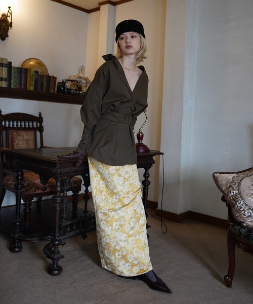 OJYON(オジョン)の「giselle cuffs shirt(シャツ/ブラウス・レディース・カーキ/ブラウン/ホワイト・FREE)」の22枚目の写真