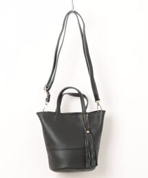 【NO】【cooco】シュリンクレザーバケツ型ミニ2WAYトートバッグ