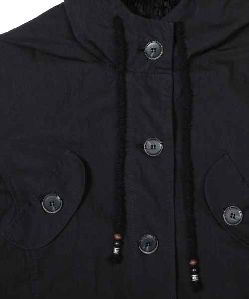 FLAREUP(フレアアップ)の「Orb Flap Hooded Parka (FL-064_Black)(その他アウター・レディース・ブラック・OS)」の4枚目の写真