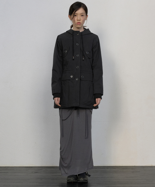 FLAREUP(フレアアップ)の「Orb Flap Hooded Parka (FL-064_Black)(その他アウター・レディース・ブラック・OS)」の8枚目の写真