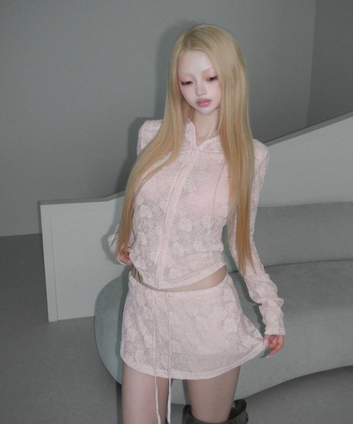 THEAIRTOWN(ジエアタウン)の「rosemary mini sk(スカート・レディース・アイボリー/ライトピンク/ミント/ブラック・FREE)」の6枚目の写真