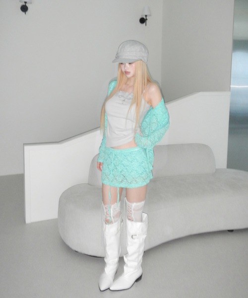 THEAIRTOWN(ジエアタウン)の「rosemary mini sk(スカート・レディース・アイボリー/ライトピンク/ミント/ブラック・FREE)」の14枚目の写真