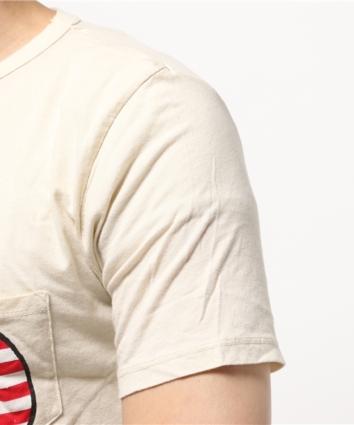 JUNK FOOD(ジャンクフード)の「flag Smile Tシャツ(Tシャツ/カットソー・メンズ・アイボリー・MEDIUM)」の5枚目の写真