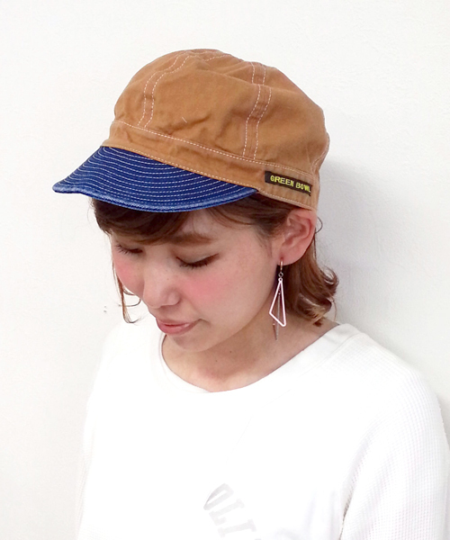 GREEN BOWL（グリーンボウル）の「GREEN BOWL Buddy Work Cap/グリーンボウルバディワークキャップ（キャップ・メンズ・ベージュ/ネイビー/インディゴブルー/ブルー系その他/ブルー系その他2/ライトブラウン/ライトカーキ/ブラウン系その他/ベージュ系その他・FREE）」の2枚目の写真