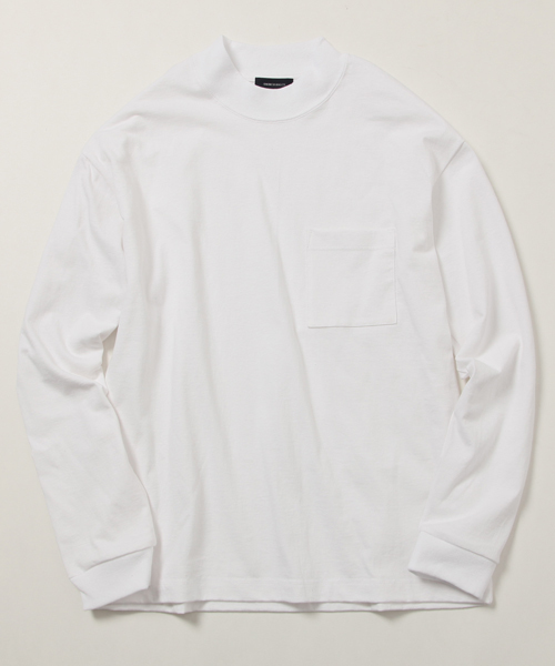 AMERICAN RAG CIE（アメリカンラグシー）の「アメリカンコットン モックネック 長袖 Tシャツ（Tシャツ/カットソー・メンズ・ベージュ/ダークグリーン/ホワイト/ダークネイビー・3/1/2）」の16枚目の写真