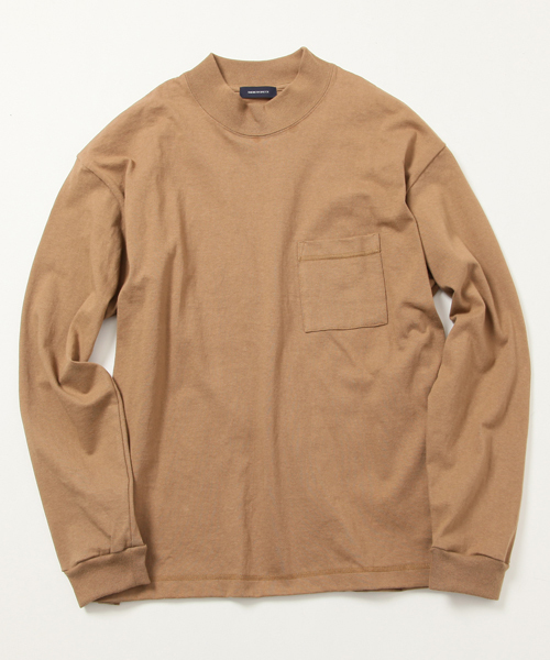 AMERICAN RAG CIE（アメリカンラグシー）の「アメリカンコットン モックネック 長袖 Tシャツ（Tシャツ/カットソー・メンズ・ベージュ/ダークグリーン/ホワイト/ダークネイビー・3/1/2）」の18枚目の写真