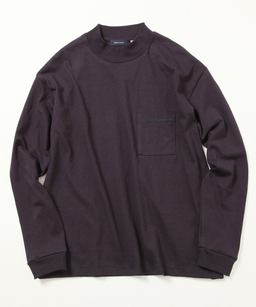 AMERICAN RAG CIE（アメリカンラグシー）の「アメリカンコットン モックネック 長袖 Tシャツ（Tシャツ/カットソー・メンズ・ベージュ/ダークグリーン/ホワイト/ダークネイビー・3/1/2）」の14枚目の写真