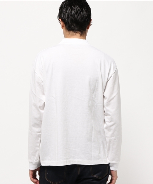 AMERICAN RAG CIE（アメリカンラグシー）の「アメリカンコットン モックネック 長袖 Tシャツ（Tシャツ/カットソー・メンズ・ベージュ/ダークグリーン/ホワイト/ダークネイビー・3/1/2）」の6枚目の写真