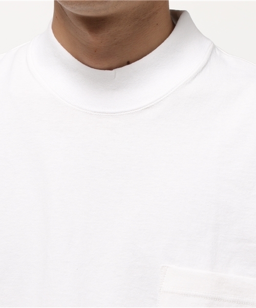 AMERICAN RAG CIE（アメリカンラグシー）の「アメリカンコットン モックネック 長袖 Tシャツ（Tシャツ/カットソー・メンズ・ベージュ/ダークグリーン/ホワイト/ダークネイビー・3/1/2）」の7枚目の写真