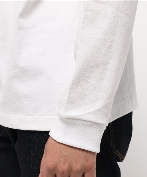 AMERICAN RAG CIE（アメリカンラグシー）の「アメリカンコットン モックネック 長袖 Tシャツ（Tシャツ/カットソー・メンズ・ベージュ/ダークグリーン/ホワイト/ダークネイビー・3/1/2）」の8枚目の写真