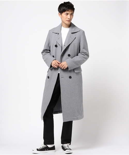 HYSTERIC GLAMOUR（ヒステリックグラマー）の「ロングP-CO（ピーコート・メンズ・インディゴブルー/グレー・SMALL/MEDIUM/LARGE）」の8枚目の写真