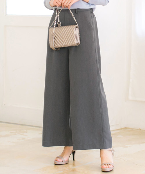 KOBE LETTUCE(コウベレタス)の「着丈が選べるイージーワイドフレアパンツ【セットアップOK】(その他パンツ・レディース・ボルドー/グレー/ブラック/テラコッタ/ベージュ/ネイビー/ストライプ/ライトグレー/ピンク/オフホワイト/その他1/ライトカーキ/ブルー系その他/イエロー/ブラック系その他/ブラウン系その他/ブルー/グレー系その他/その他2/カーキ/ブルー系その他3/ピンク系その他/グリーン系その他/ブルー系その他2/レッド系その他/ホワイト系その他/ブラック系その他3/ベージュ系その他/グレー系その他2/ブラック系その他2/ベージュ系その他2/クリーム/パープル/パープル系その他/ブラウン系その他2/グリーン系その他2/グリーン系その他3/グリーン系その他4/グリーン系その他5/ブラック系その他5/ブラウン系その他3/ブラック系その他4/ベージュ系その他3/ブルー系その他4/グレー系その他3/オレンジ系その他/モカ/ベージュ系その他4/ブラウン系その他4/ブラウン系その他5/ブルー系その他5/ブルー系その他6/ピンク系その他3/ピンク系その他4/ピンク系その他2/ベージュ系その他5/ベージュ系その他6/ホワイト系その他2・FREE)」の12枚目の写真