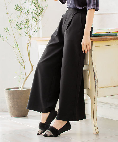 KOBE LETTUCE(コウベレタス)の「着丈が選べるイージーワイドフレアパンツ【セットアップOK】(その他パンツ・レディース・ボルドー/グレー/ブラック/テラコッタ/ベージュ/ネイビー/ストライプ/ライトグレー/ピンク/オフホワイト/その他1/ライトカーキ/ブルー系その他/イエロー/ブラック系その他/ブラウン系その他/ブルー/グレー系その他/その他2/カーキ/ブルー系その他3/ピンク系その他/グリーン系その他/ブルー系その他2/レッド系その他/ホワイト系その他/ブラック系その他3/ベージュ系その他/グレー系その他2/ブラック系その他2/ベージュ系その他2/クリーム/パープル/パープル系その他/ブラウン系その他2/グリーン系その他2/グリーン系その他3/グリーン系その他4/グリーン系その他5/ブラック系その他5/ブラウン系その他3/ブラック系その他4/ベージュ系その他3/ブルー系その他4/グレー系その他3/オレンジ系その他/モカ/ベージュ系その他4/ブラウン系その他4/ブラウン系その他5/ブルー系その他5/ブルー系その他6/ピンク系その他3/ピンク系その他4/ピンク系その他2/ベージュ系その他5/ベージュ系その他6/ホワイト系その他2・FREE)」の5枚目の写真