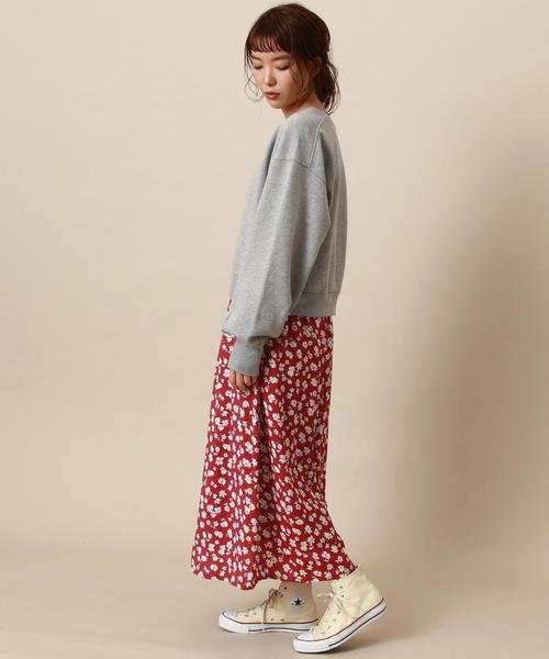 Another Edition(アナザーエディション)の「【WEB限定】ウラケトップス×フラワープリントスカート(ワンピース・レディース・グレー/ナチュラル・FREE)」の15枚目の写真