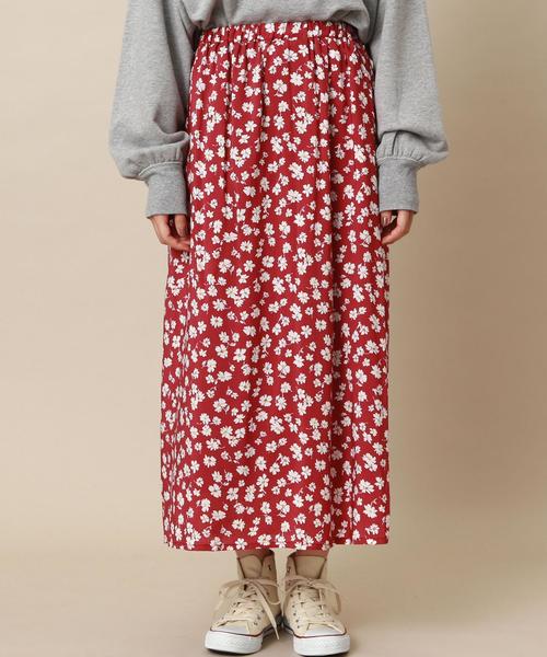 Another Edition(アナザーエディション)の「【WEB限定】ウラケトップス×フラワープリントスカート(ワンピース・レディース・グレー/ナチュラル・FREE)」の9枚目の写真