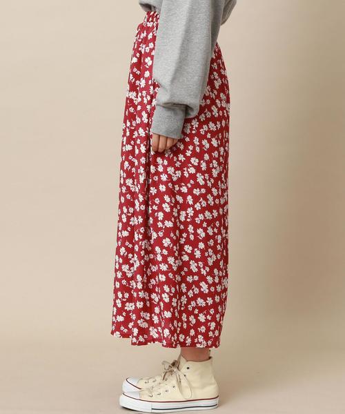 Another Edition(アナザーエディション)の「【WEB限定】ウラケトップス×フラワープリントスカート(ワンピース・レディース・グレー/ナチュラル・FREE)」の10枚目の写真