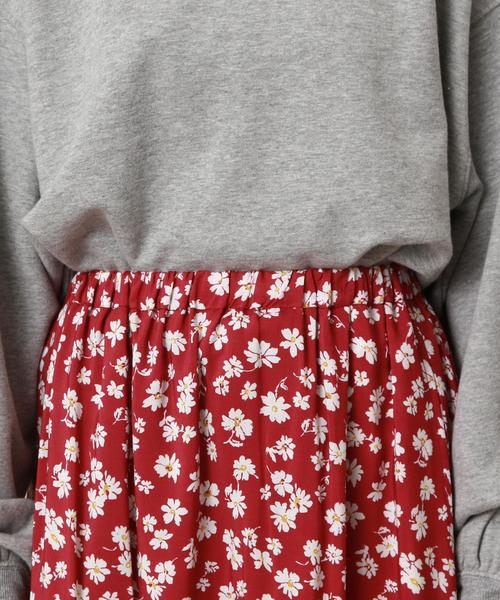 Another Edition(アナザーエディション)の「【WEB限定】ウラケトップス×フラワープリントスカート(ワンピース・レディース・グレー/ナチュラル・FREE)」の11枚目の写真