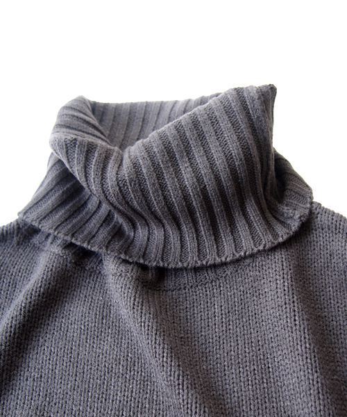 BEATJIVE（ビートジャイブ）の「タートルネックビッグシルエットローゲージニットセーター（ニット/セーター・メンズ・チャコールグレー/ブラック/ブラック系その他・FREE）」の19枚目の写真