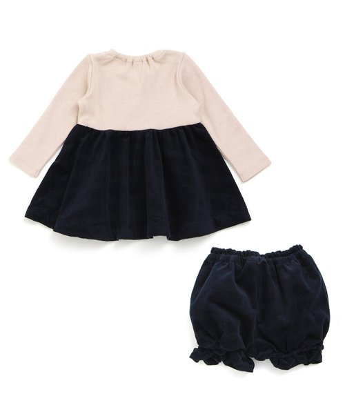 apres les cours（アプレレクール）の「秋の森刺繍ベビーワンピブルマセット（ロンパース・キッズ・ネイビー/キャメル・70/80）」の14枚目の写真