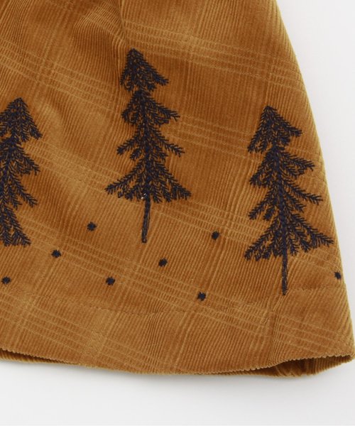 apres les cours（アプレレクール）の「秋の森刺繍ベビーワンピブルマセット（ロンパース・キッズ・ネイビー/キャメル・70/80）」の6枚目の写真