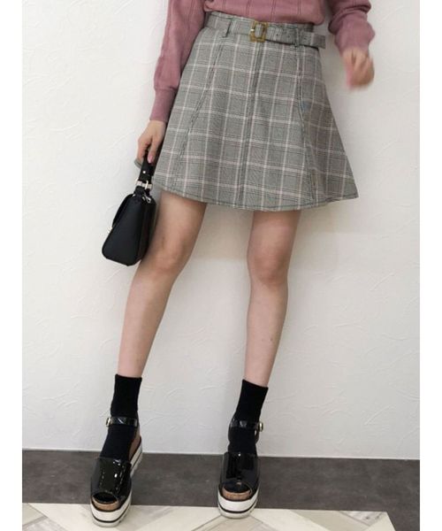dazzlin（ダズリン）の「マーブルバックルフレアミニスカート
