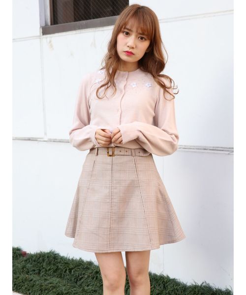 dazzlin（ダズリン）の「マーブルバックルフレアミニスカート