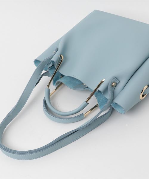 BLISS POINT(ブリスポイント)の「レザータッチ4WAYBAG/780026(トートバッグ・レディース・ライトグレー/ブラック/ベージュ/ピンク/ライトブルー/ライトベージュ/ホワイト・ONE SIZE)」の12枚目の写真