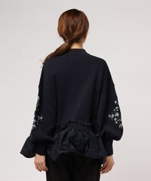 CLANE（クラネ）の「【CLANE】EMBROIDERTY FRILL KNIT TOPS（シャツ