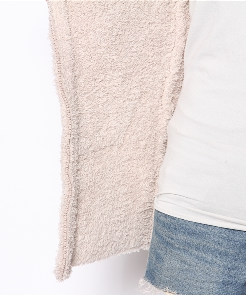 BAREFOOT DREAMS（ベアフットドリームズ）の「C595 Women`s Long Zip Hoodie  with stripe　　（パーカー・レディース・ストーン/ネイビー・X-SMALL/SMALL）」の10枚目の写真