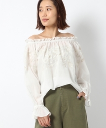 laboratory work | フラワーザリ刺繍オフショルダーブラウス(シャツ/ブラウス)