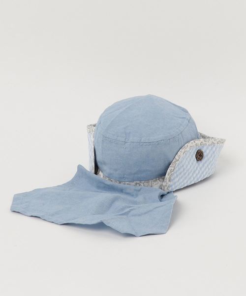 RAGMART（ラグマート）の「日よけ付きテンガロンハット（ハット・キッズ・ブラック/サックスブルー・50cm/48cm/46cm/52cm）」の3枚目の写真
